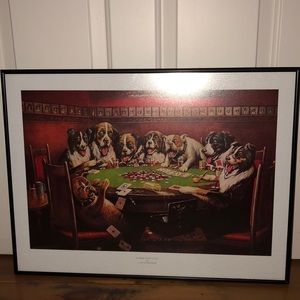 Dogs playing poker picture